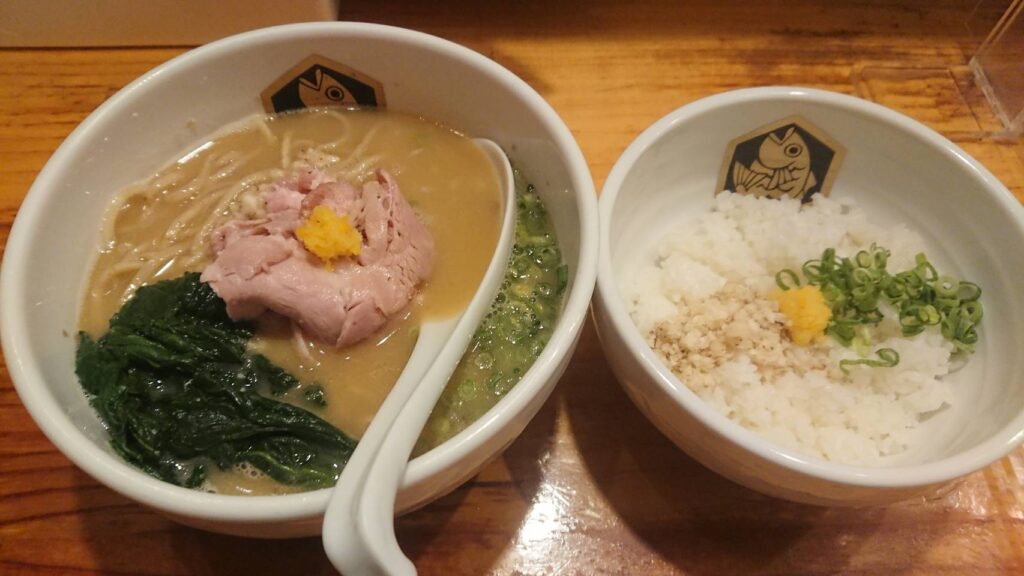 錦糸町の麺魚:濃厚真鯛ラーメン雑炊セット