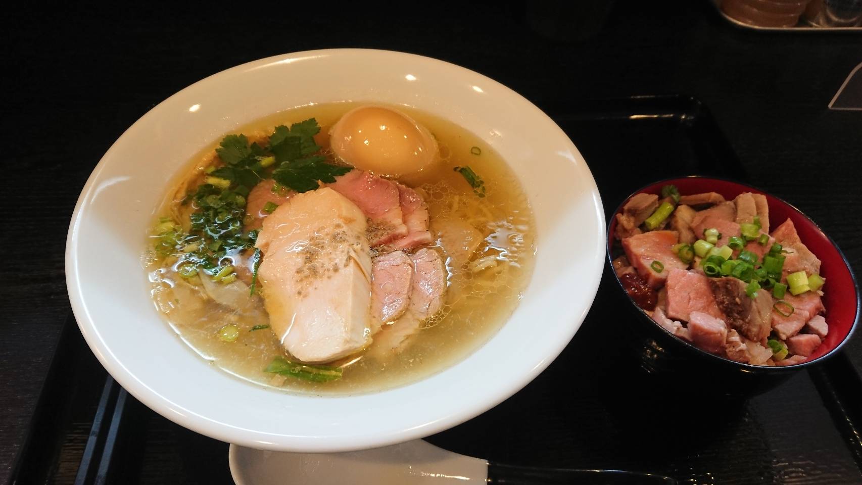 江東区住吉、中川會：塩そば＆ミニチャーシュー丼