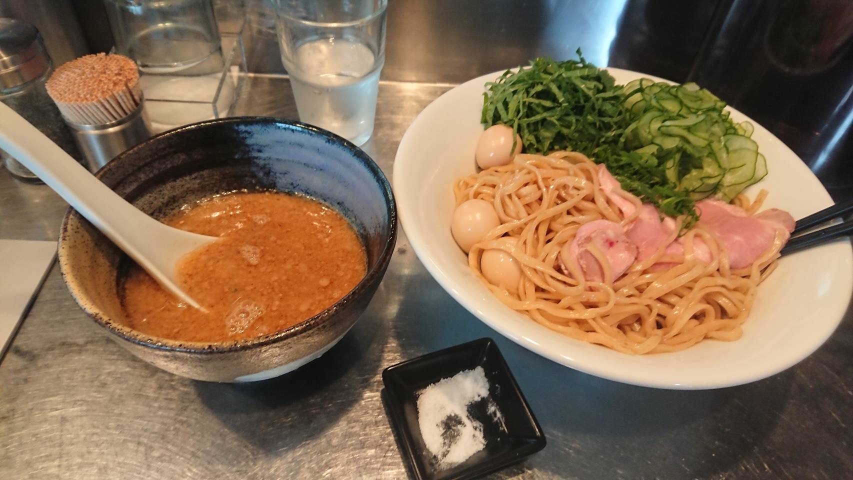 冷や汁つけ蕎麦