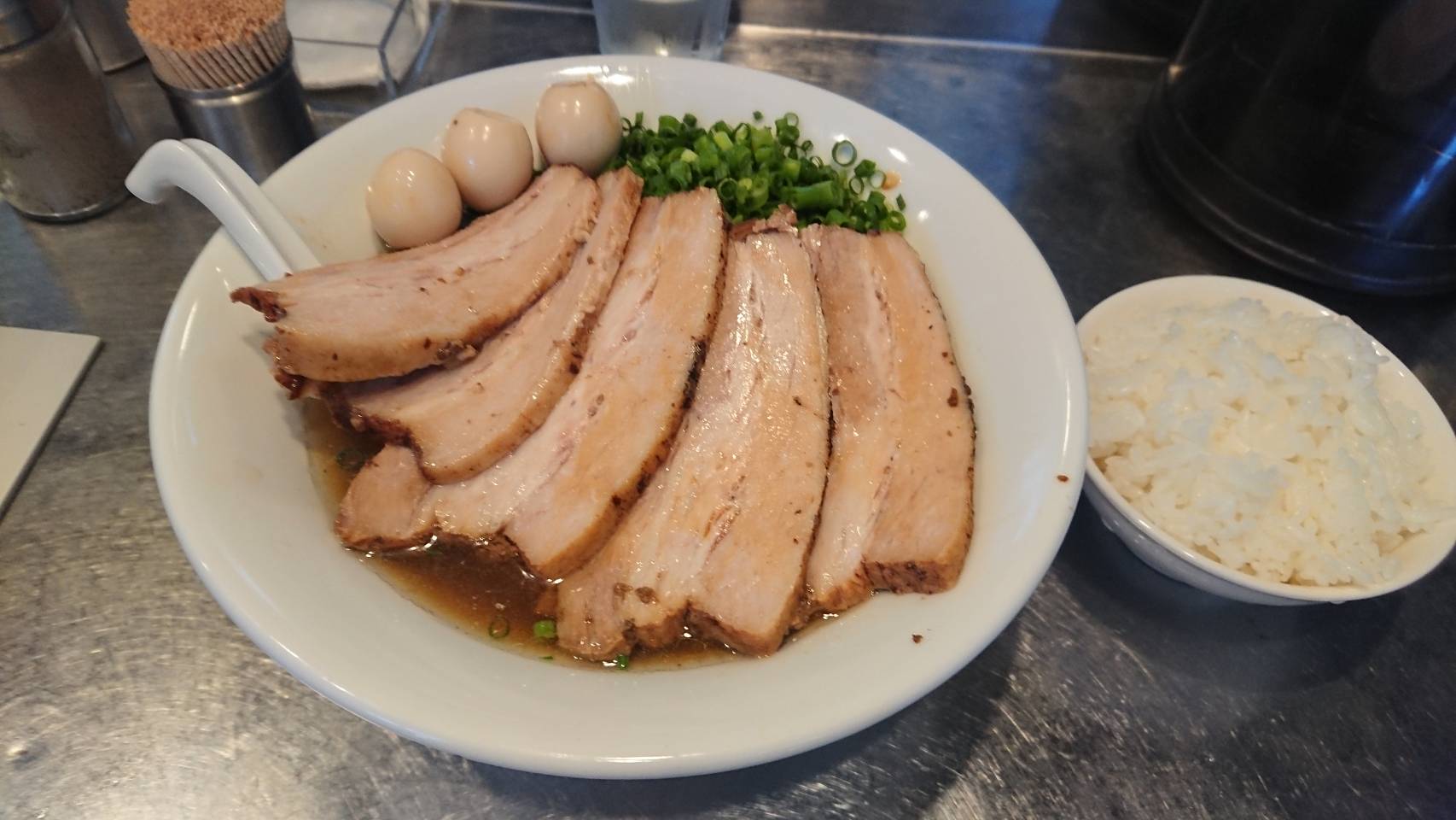 ネギチャーシュー麺(豚バラ)限定７+ライス