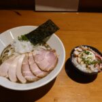 江東区亀戸、ひつきさん：シャーシュー濃厚蕎麦+一口(ひとくち)肉飯・写真1