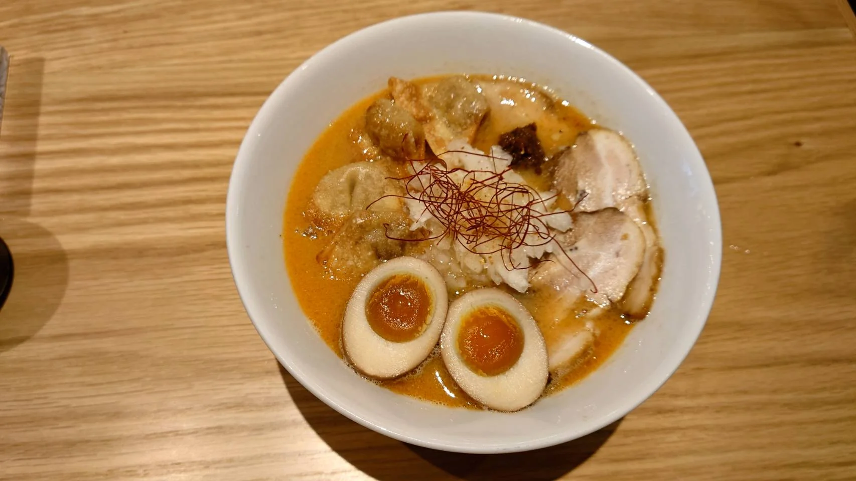港区新橋、SHRIMP NOODLE海老ポタさん：海老ポタらぁめん全部のせ+大盛り