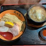 吹田市垂水町、武者麺 江坂本店さん：辛つけ麺の大盛り(無料)