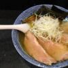 葛飾区高砂、麺心 國もとさんの場所：特製塩らーめん・真上から