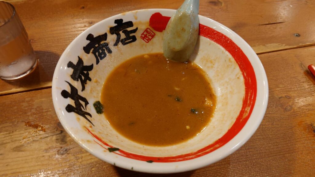 秋田市土崎港西、竹本商店 つけ麺開拓舎さん：伊勢海老ラーメン(みそ)・ごはん待ち