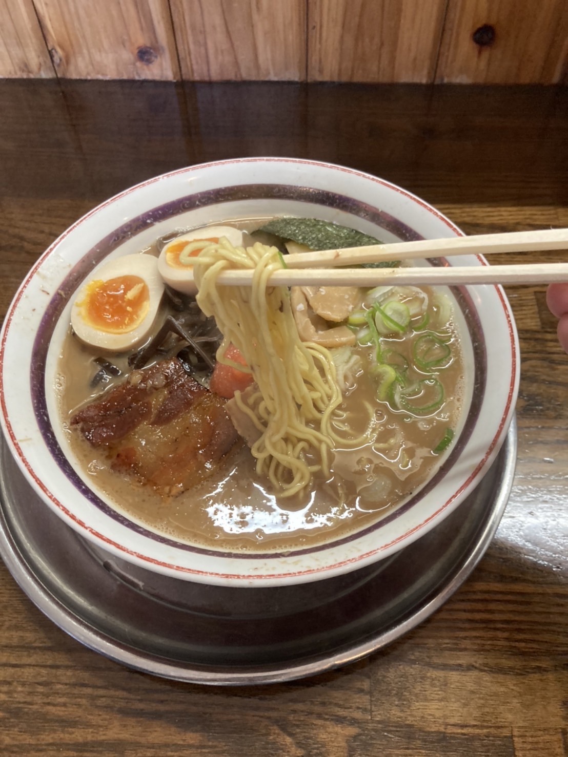宮崎市大橋、風来軒 大橋店さん：いっさいがっさい(全部入り)・スープと麺