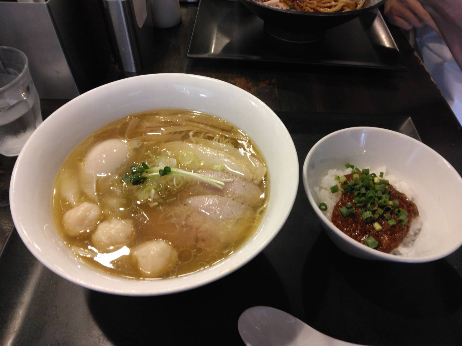 江東区東陽、らぁ麺やまぐち辣式 本店さん：特製塩+プチ麻婆丼